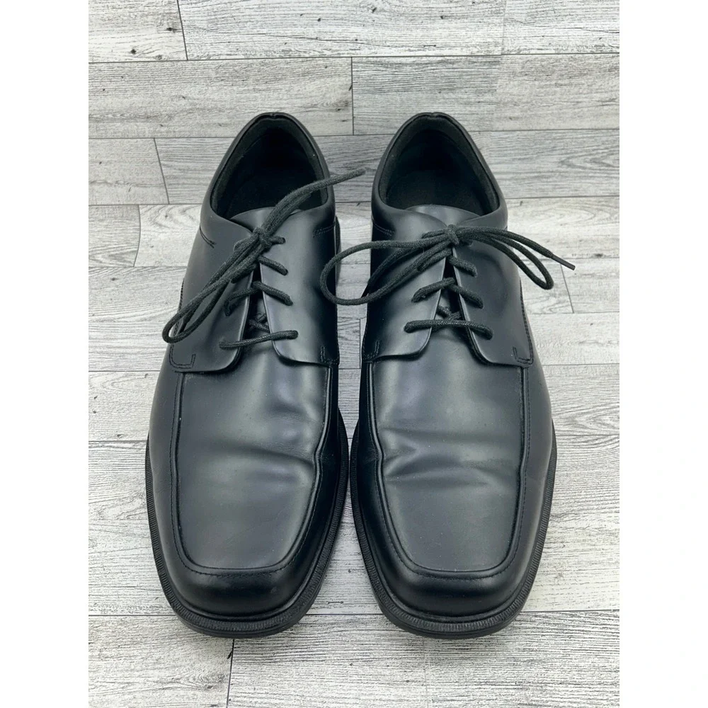 Rockport Men Hydro-Shield Waterproof Black‎ Leather Bicycle Toe Oxfords Size 12M
